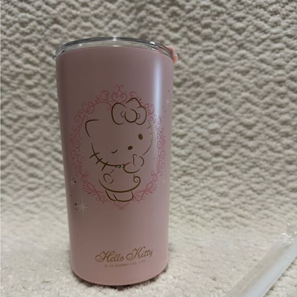 Sanrio Accessories - NEW Sanrio Hello Kitty Blush Pink Tumbler with Straw